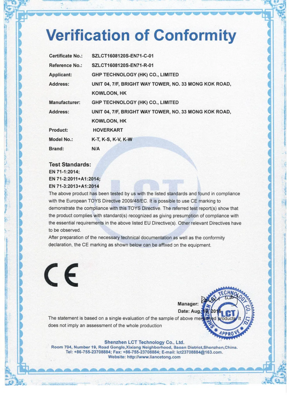 CE_EN71-Hoverkart-GHP Tech.
