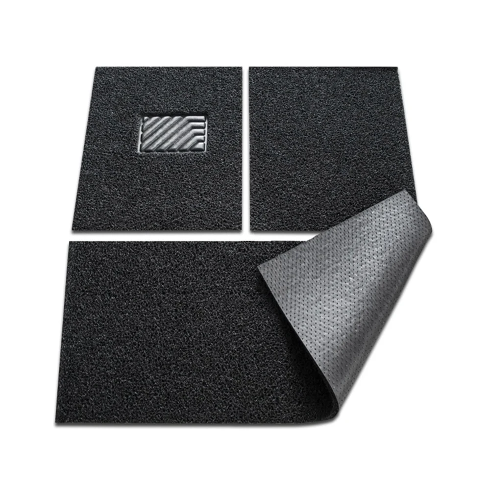Tailorable Heavy Duty All Weather Floor Protection Car Floor Mats Auto Foot Mat (Black)