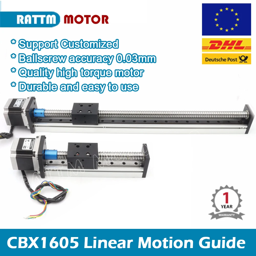 

CNC Linear Guide Stage Rail Motion Slide 100 200 300 400 500mm Table Ball Screw linear actuator stepper XYZ stage For 3D printer