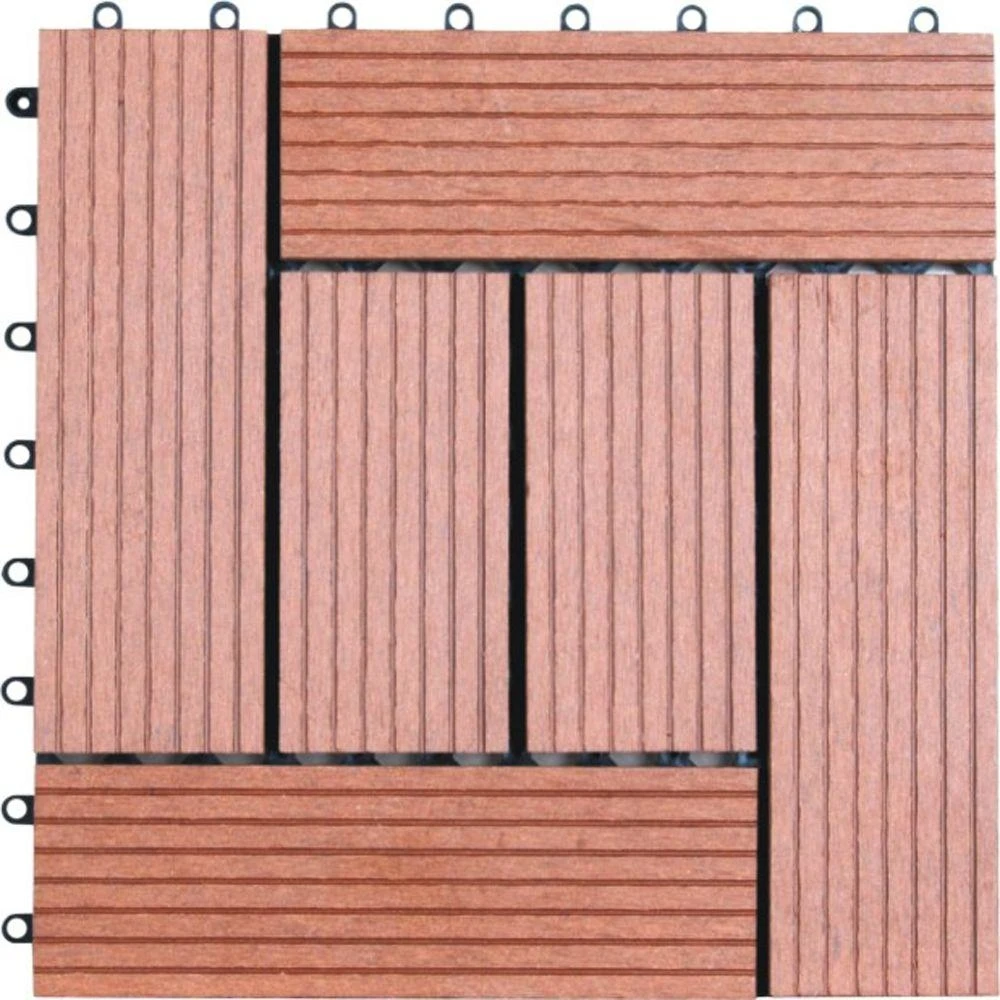

Naturesort N4-OT01 Eight Slats Bamboo Composite DIY Deck Tiles 11 tiles
