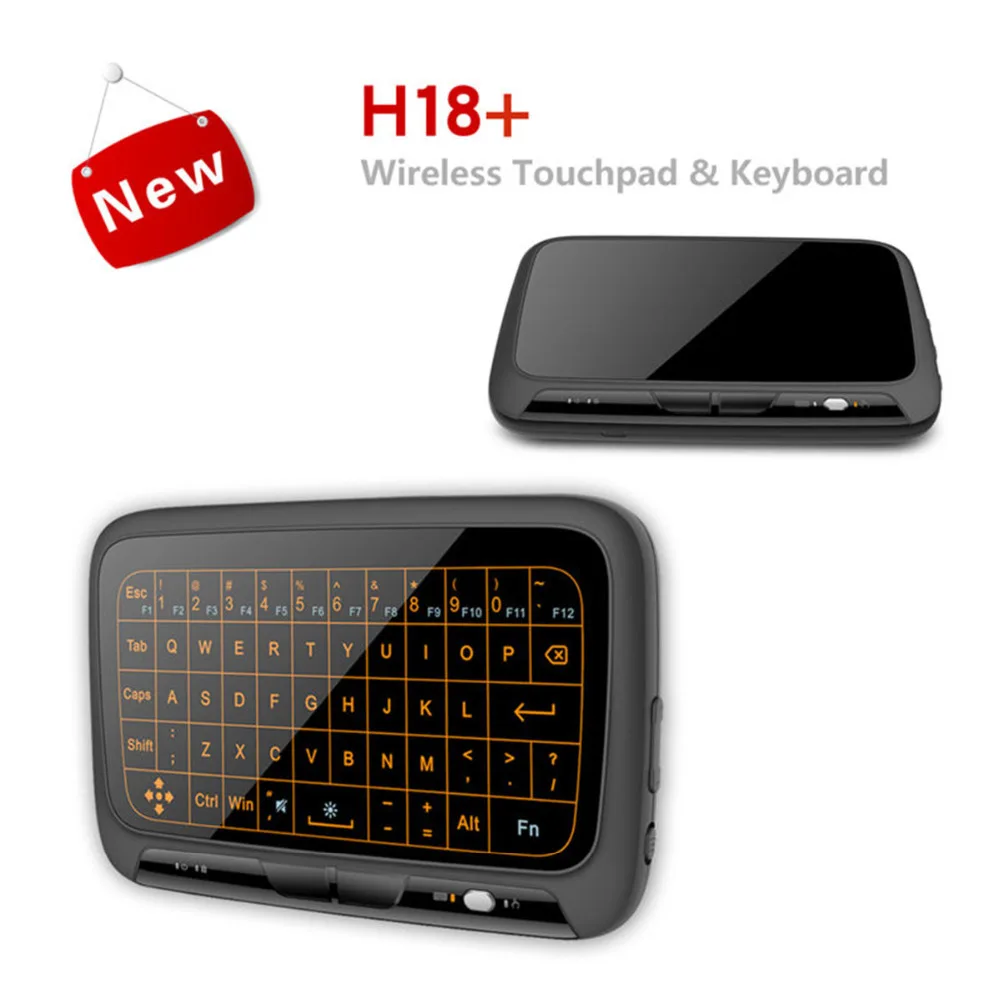

Mini Backlight Wireless Keyboard 2.4GH18 Plus USB Portable Keyboard with Touchpad Mouse for Windows Android Smart TV Linux