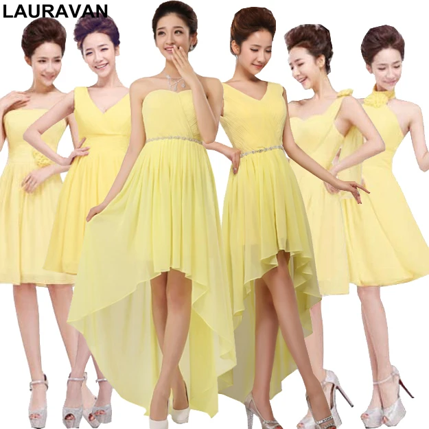 plus size yellow party dress