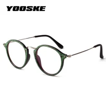 YOOSKE круглые оправы для очков, Женские винтажные брендовые винтажные очки, женские классические прозрачные линзы, оптические оправы для очков