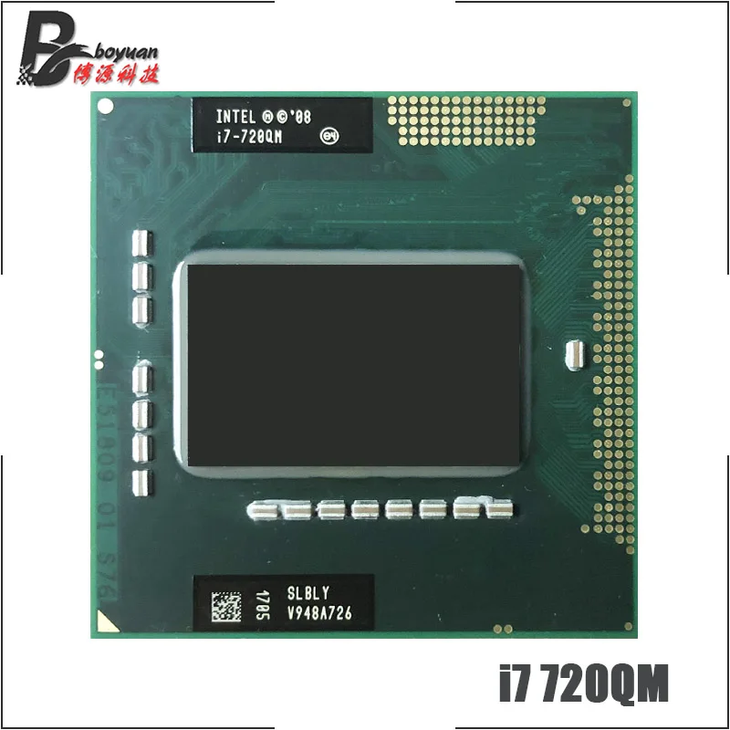 Процессор Intel Core i7-720QM 4-ядерный 1 6 ГГц Socket G1 45 Вт | Компьютеры и офис