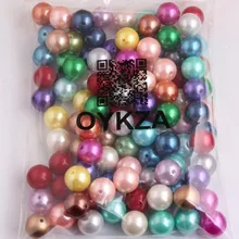 Oykza 20mm 6mm a 28mm grânulos acrílicos grossos da pérola da imitação para a jóia da forma do miúdo colar frisado que faz