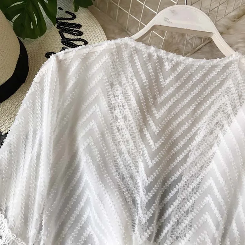 Bohemian vacation V-neck chest strap trumpet long sleeve pants show thin broad-legged shorts beach pants jumpsuit rompers summer Bohemian vacation V-neck chest strap trumpet long sleeve pants show thin broad-legged shorts beach pants jumpsuit rompers summer