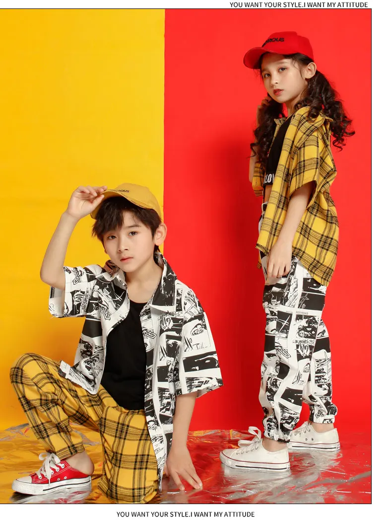 Girls children's clothes Set 4 6 8 10 12 14 16 Years clothes hip hop tshirt kids dance costume kids jazz boy's tracksuit 140 160 170 (12)