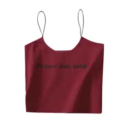 2019 новый летний Для женщин без рукавов для милых Девочек майки Майки с открытой спиной Холтер Танк Блузка Футболка Camiseta tirantes mujer # F7