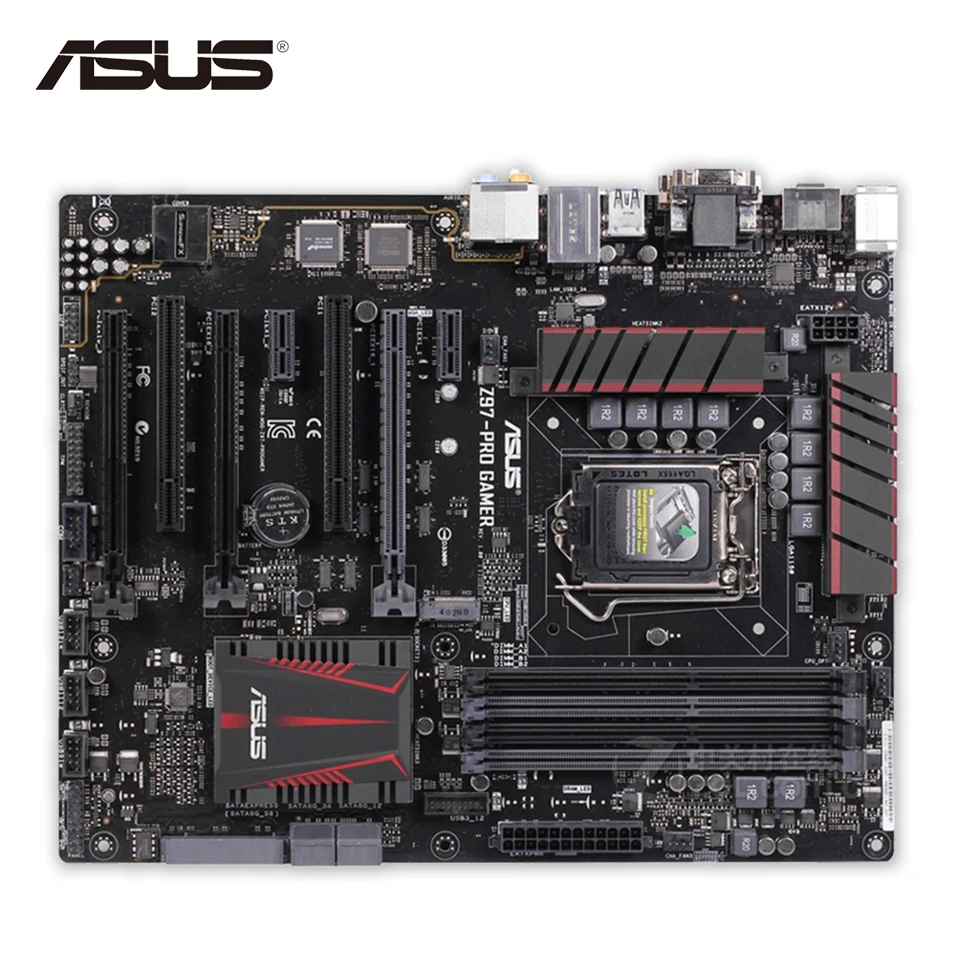 Original Used Asus Z97-PRO GAMER Desktop Motherboard Z97 Socket LGA 1150 i7 i5 i3 DDR3 32G SATA3 USB3.0 ATX 100% Fully Test | Компьютеры и
