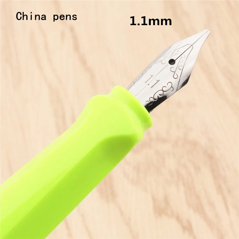 Jinhao 871 флуоресцентная зеленая английская каллиграфия Duckbill параллельная художественная ручка цветок тело плоский перо Тибетский арабский авторучка