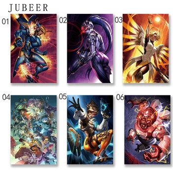

Overwatchs Game Artwork Poster Wall Art Silk poster Frabic Art Prints Wall Pictures forliving room Home Decoration