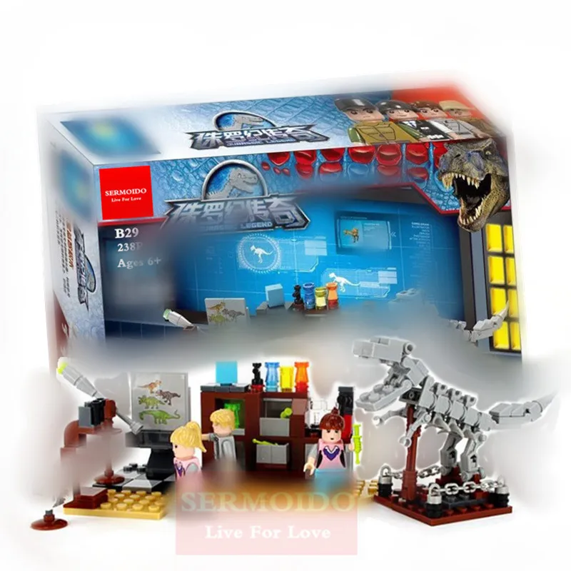 

SERMOIDO Blocks Dinosaur Fossil Series New Mega Educational Building Blocks DIY Assemble Mini Bricks Model Toys Best Gift B29