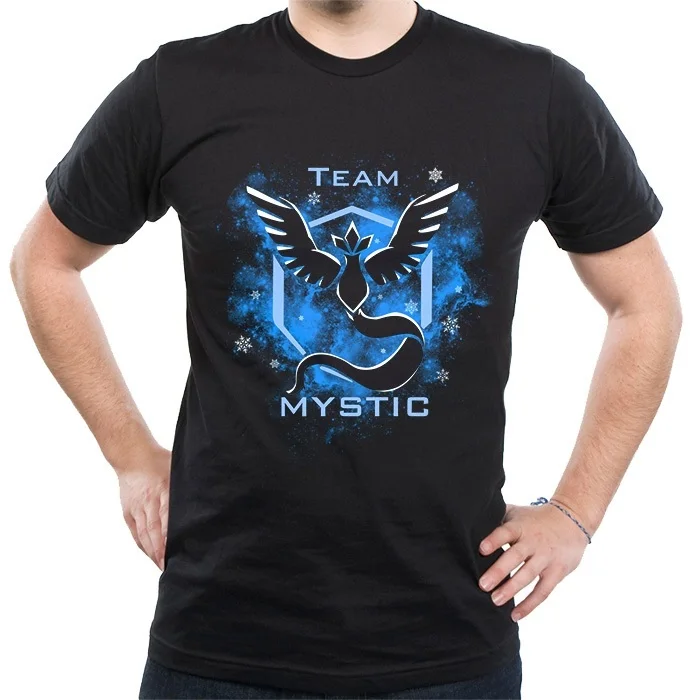 

[XHTWCY]2019 Summer Men's T-Shirt Pikachu Go Team Valor Team Mystic Team Instinct Pokeball O-Neck Tees Men's Short Sleeve Tops