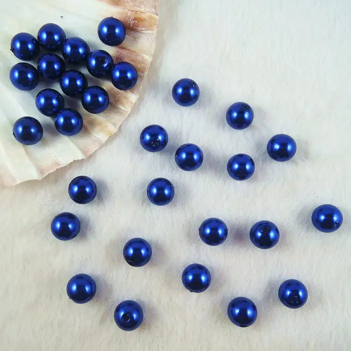 

Wholesale 6.8.10.12mm Navy Blue Fashion Round Pearl Imitation Acrylic Pearl Beads DIY Jewelry Fingdings AB-07