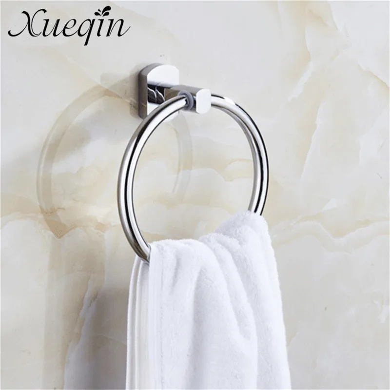 

Xueqin Wall Mounted Silver Finished Chrome Towel Ring Hand Rack Roll Rail Towel Holder Toilet Furnitures Bathroom Hardware