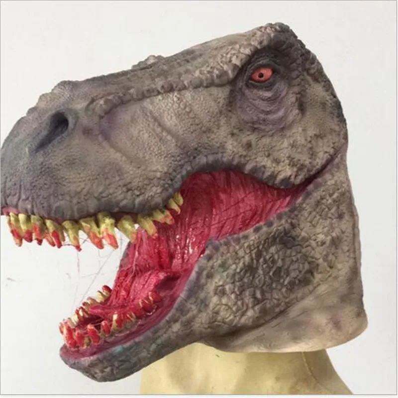 Latex Dinosaur Masks - Halloween Animal Props For Adults