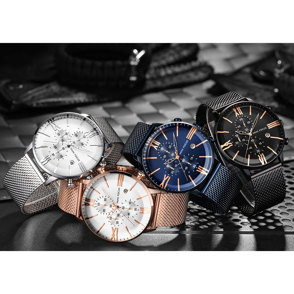 MINIFOCUS Luxury Brand Men Watches Stainless Steel Men's Wristwatch Quartz Wrist Watch Men Waterproof Reloj Hombre Relogio Blue MINIFOCUS Luxury Brand Men Watches Stainless Steel Men's Wristwatch Quartz Wrist Watch Men Waterproof Reloj Hombre Relogio Blue