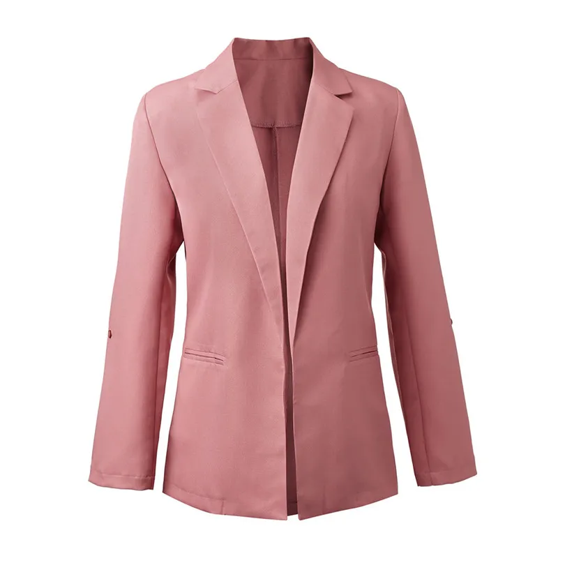 New Autumn Women Long Sleeve Blazer Open Front Short Fashion Cardigan Winter Coat Suit Jacket Outwear Work Office Coat (16)
