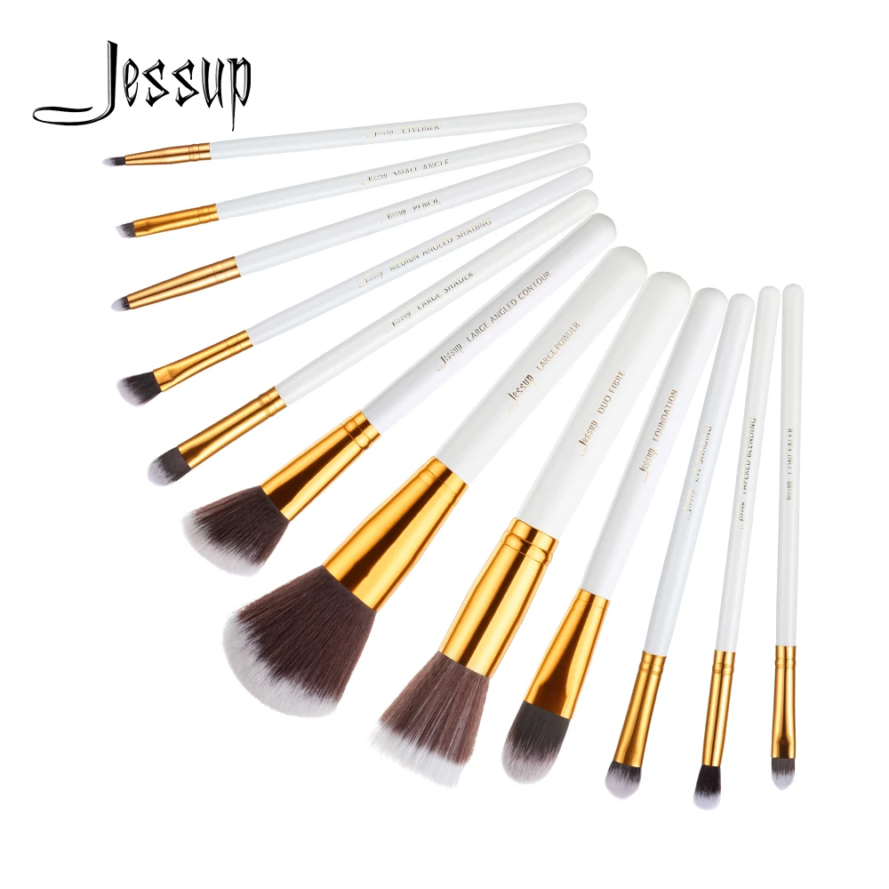 

Jessup brushes 12pcs Pro Makeup Cosmetic Set Eyeshadow Foundation Wood Brush Blusher Tools Set T096