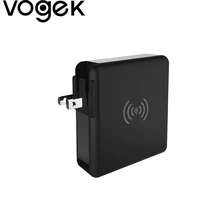Vogek 3 в 1 power Bank 10 Вт Беспроводное зарядное устройство для iPhone Sumsung зарядное устройство для путешествий 18 Вт PD type-c зарядное устройство для MacBook зарядного устройства