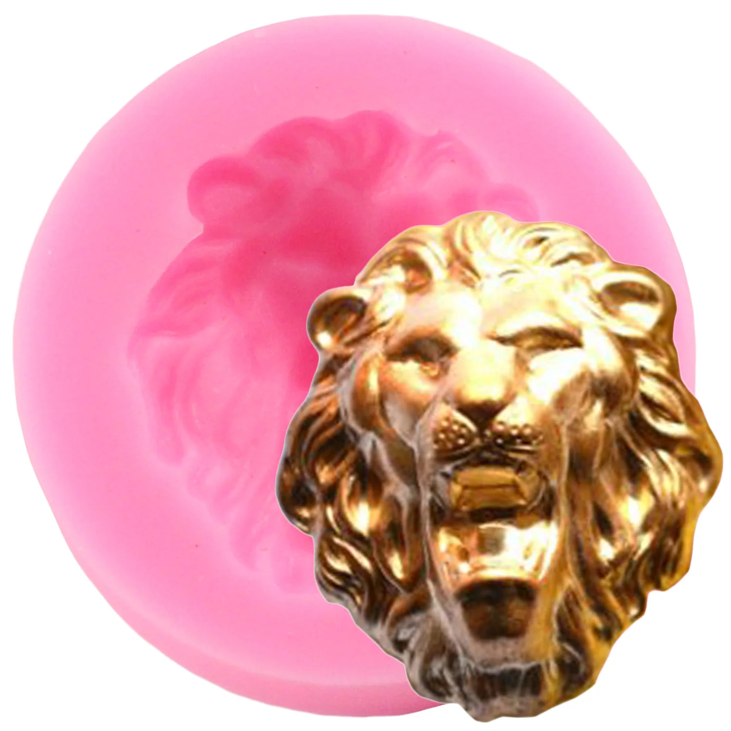 3D голова льва силиконовая форма помадка мыло полимерные глиняные формы торт выпечки украшения инструменты шоколад Gumpaste конфеты плесень