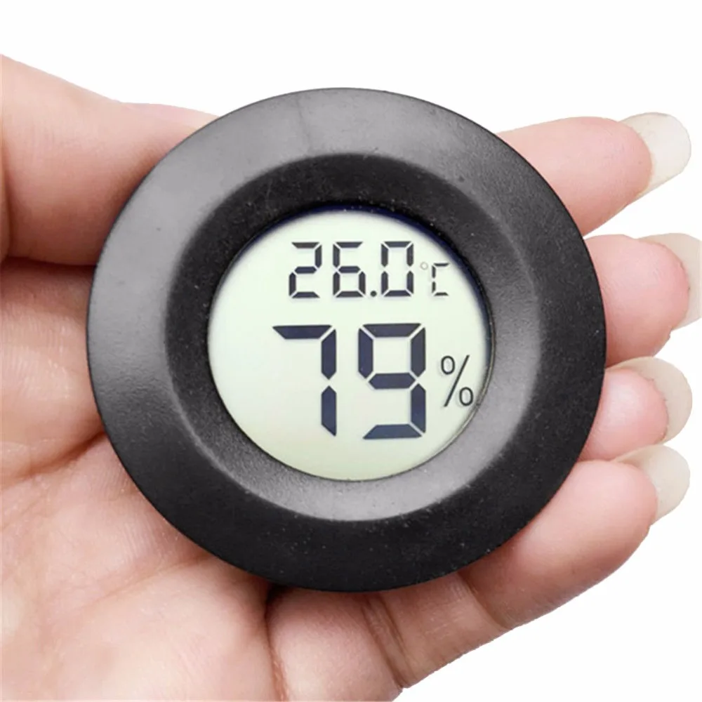Round LCD Display Indoor Thermometer Digital Hygrometer Temperature