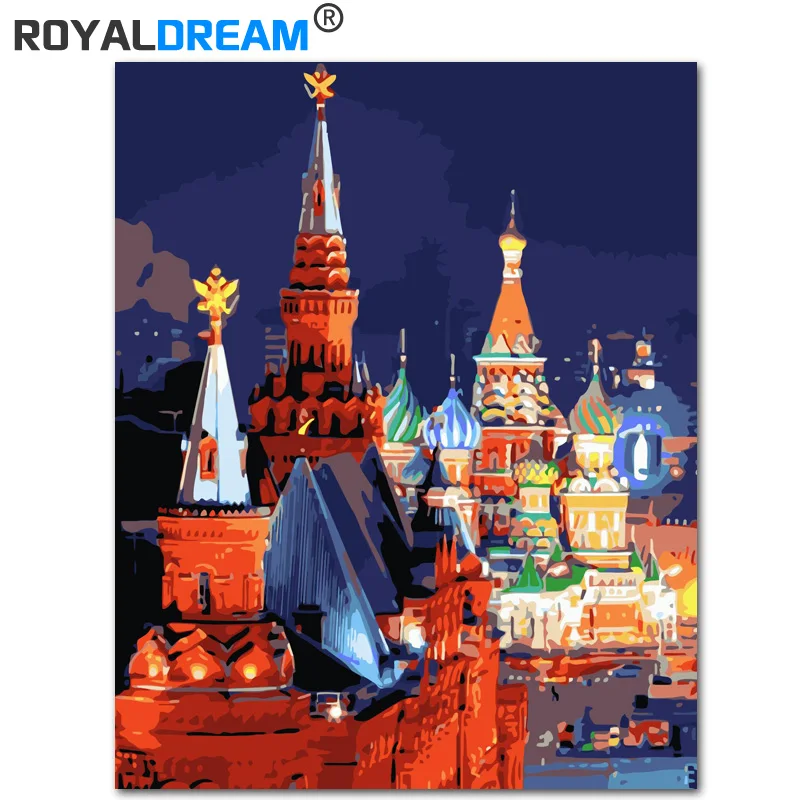 Красный квадрат ROYALDREAM подиумный Набор для рисования по номерам Раскрашивание