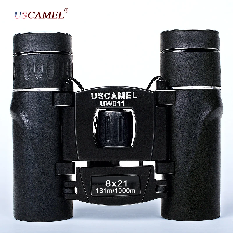 USCAMEL 8x21 Compact Zoom Binoculars Long Range 3000m Folding HD