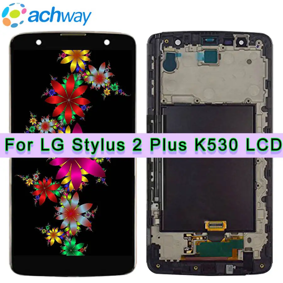 K530 k530f LCD Display+Digitizer Touch Glass+Frame Assembly For Lg Stylus 2 Plus K530 K530Y Replacement Screen (2)