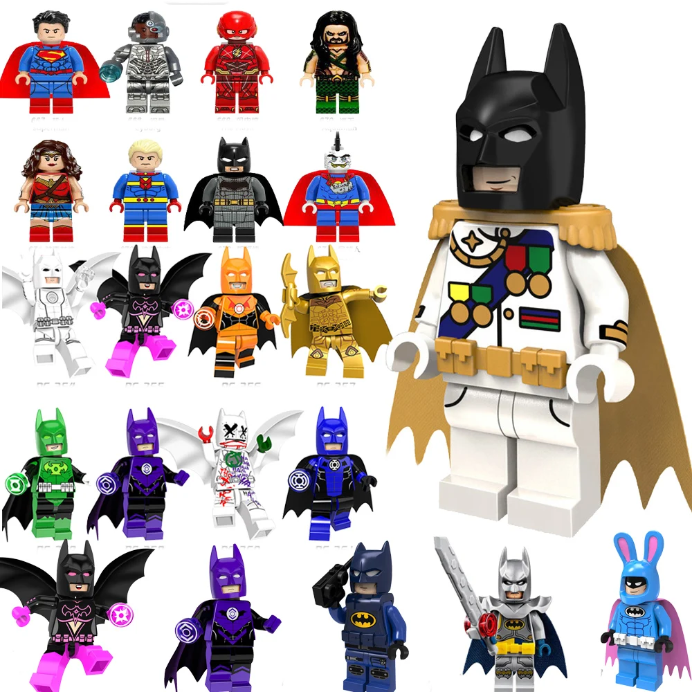 

legoed super heroes Justice League batman capitan marvel Iron Man thor playmobil original building blocks Mini brick DC Figures