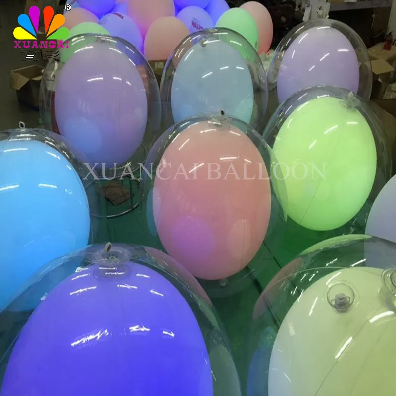 

Funny Inflatable Double Layers Balloon Light LED Touch Color Changing Beach Ball Glow Throwing Balloon Light Wedding Party Decor