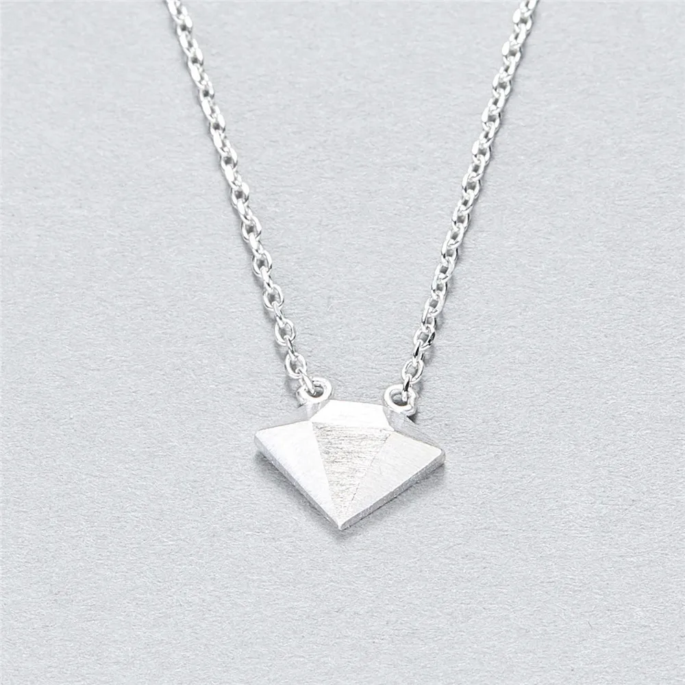 simple geometric necklace women 100% 925 Sterling silver nacklace Jewellery Clavicle chain pendant charms chocker