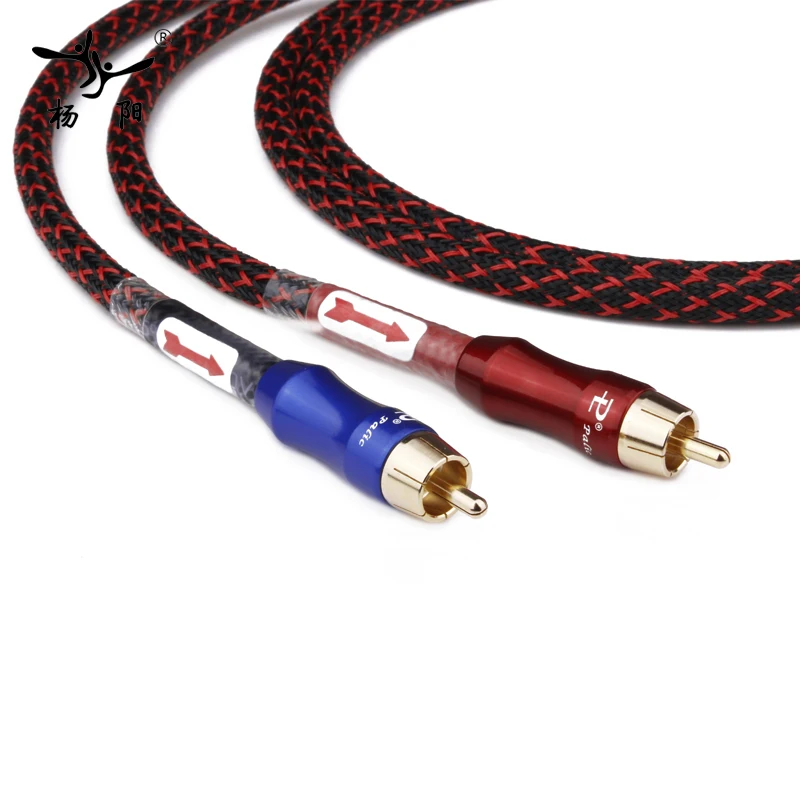 YYAUDIO HIFI стерео пара RCA кабель высокопроизводительный Премиум Hi Fi аудио 2rca к для