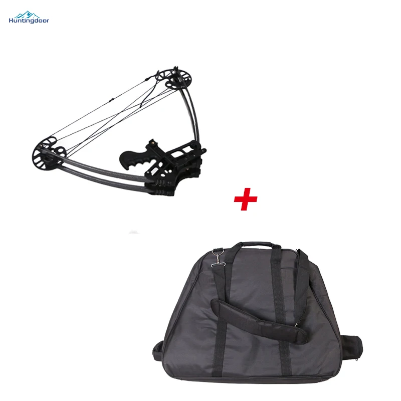 a fixed 50lbs black archery hunting triangle compound bow+foldable bow