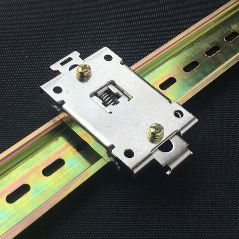 

OOTDTY 3pcs single phase SSR 35MM DIN rail fixed solid state relay clip clamp with 2 mounting screws