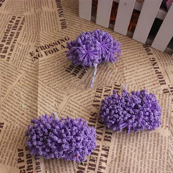 

144PCS,Artificial Floral Foam PE Dried Lavender,Baby's Breath,Leek Flower,Scrapbooking,Wedding Decorations For Garland,Box Candy