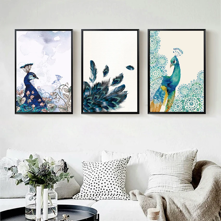 Peacock Home Wall Decor A4 Photo Print Poster Art Feathers Spread Spreading temp