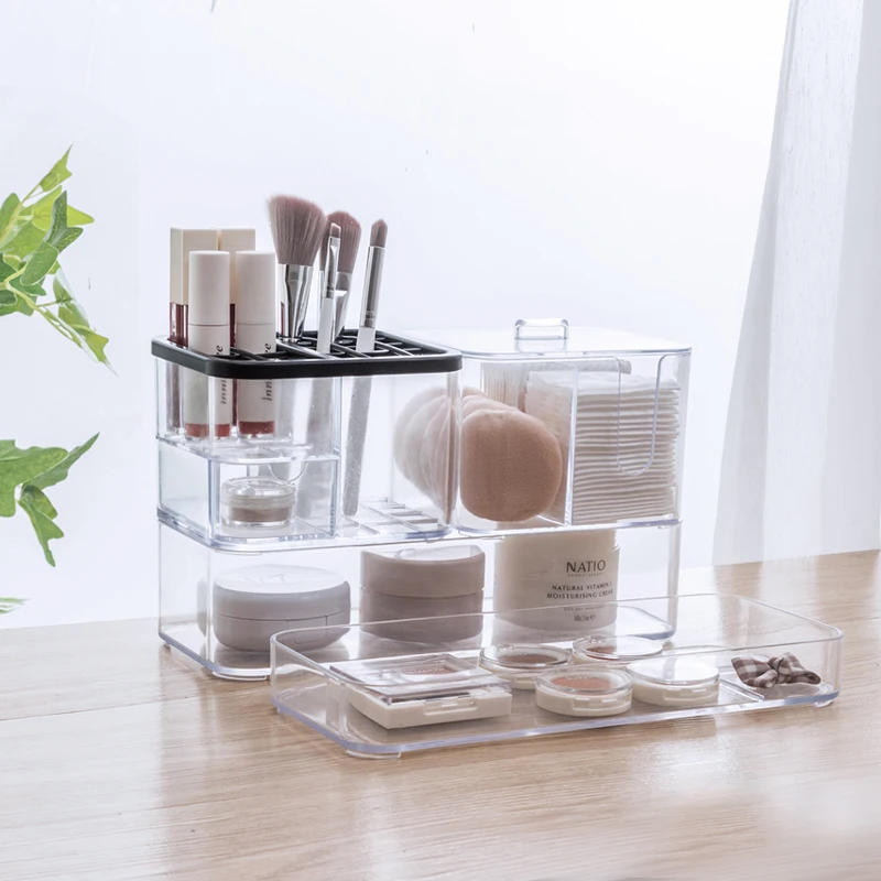 

Holder Box of clean cotton pads of makeup jewelry box storage box of the desktop organizer Transparent Storage Boxes