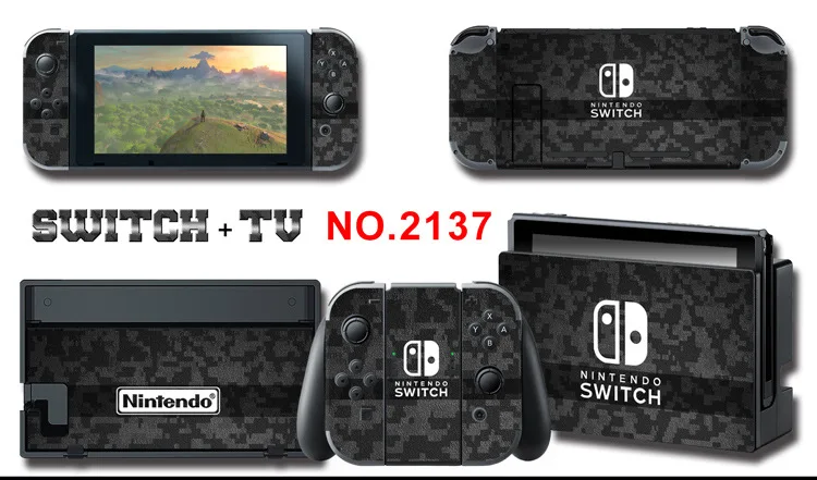 Для nintendo Switch Pain sticker консоль Dock Joy Con полное покрытие цветной бумажной кожи Закаленное стекло протектор экрана от 2000-2305