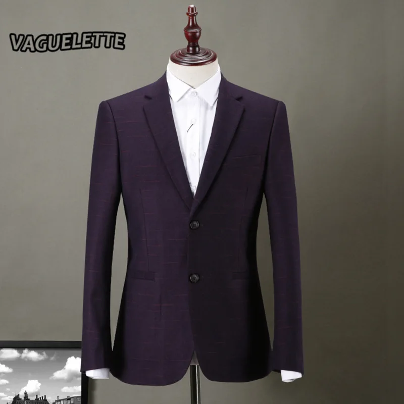 2017 New Long Suit Jacket Wedding Dress Blazer Men Slim Fit Single