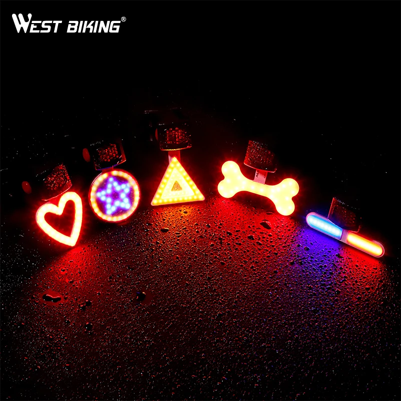 Excellent WEST BIKING USB Rechargeable Bicycle Taillight 6 Modes LED Reflective Lamp Bike Light MTB Road Bike Accessories Cycling Light 3