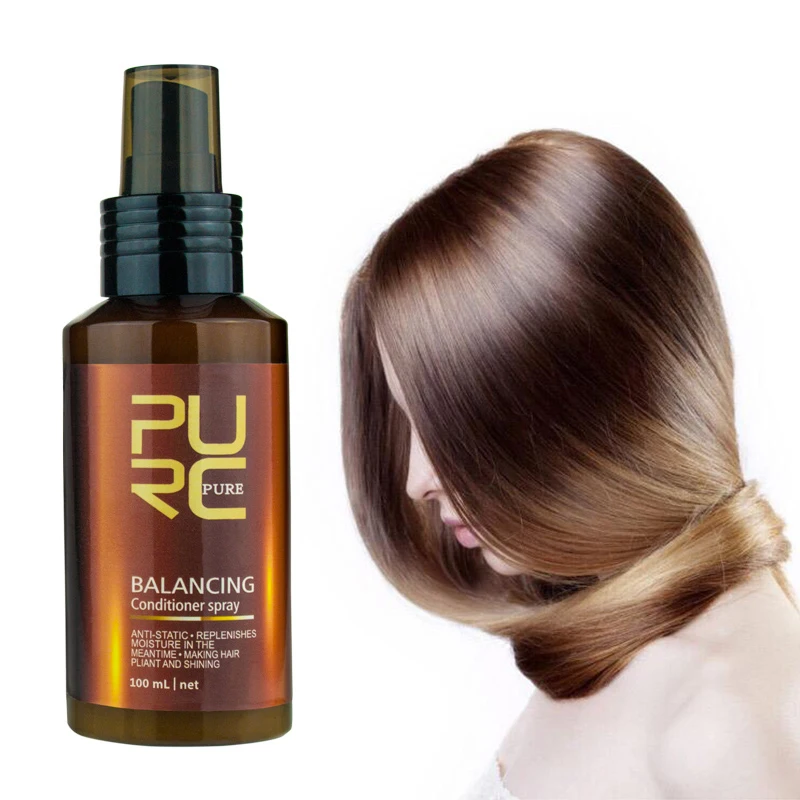 PURC 100 мл Балансирующий кондиционер спрей антистатический и восполняющий влагу для сухих типов волос многофункциональный уход за волосами TSLM1