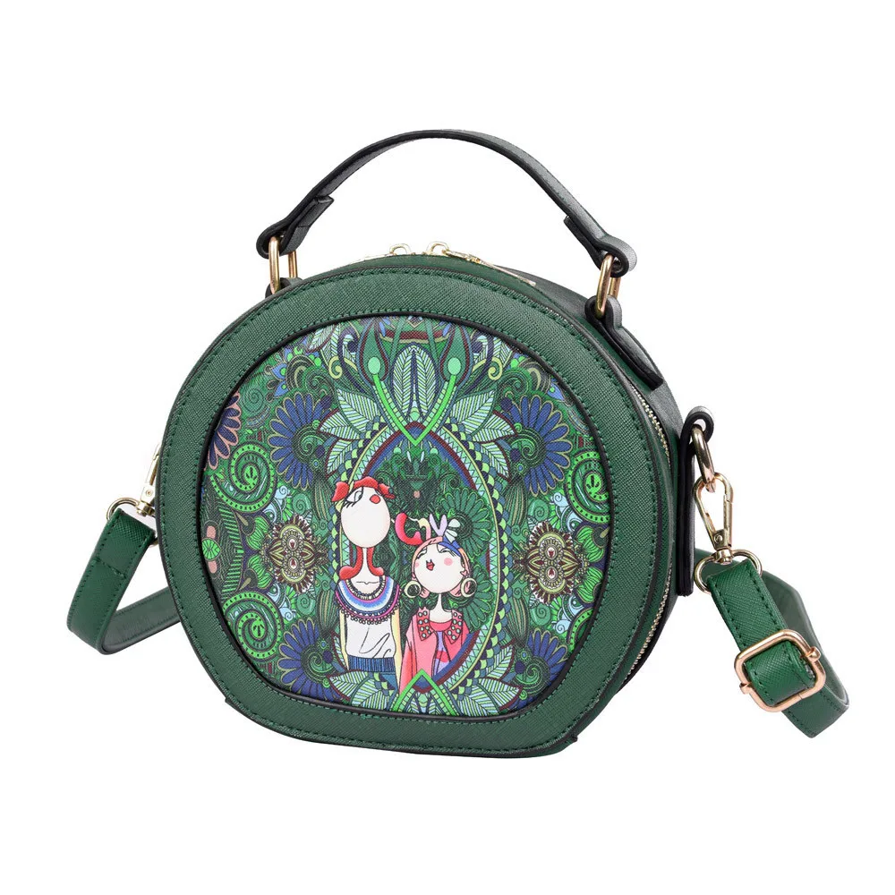 

Bags For Women Luxury Handbags Forest Pattern Printing Large-capacity Round Single Shoulder Handbag Crossbody Beach Bags#L10%