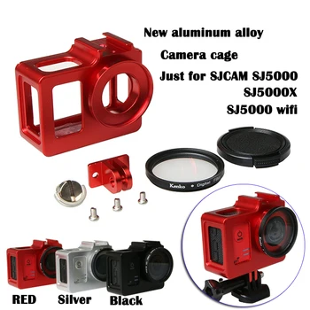 

Camera Accessory, Aluminum Alloy cage/ Protective Housing Case Metal frame+UV filter for SJCAM SJ5000 WIFI/SJ5000/SJ5000X