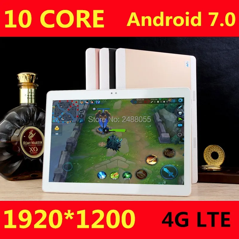  2019 Newest Android 7.0 tablets Deca Core 10'' Tablet PC 4GB RAM 64GB ROM 1920X1200 8MP 6000mAh WIF