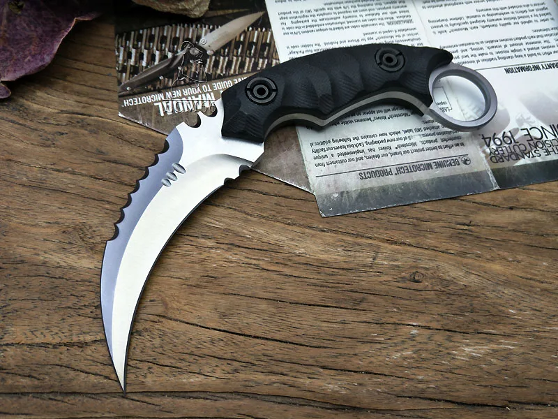 LCM66 тактика karambit Скорпион коготь нож открытый кемпинг джунгли выживания битва Фиксированным Лезвием Охотничьи ножи инструмент самообороны - Цвет: Sanding karamb