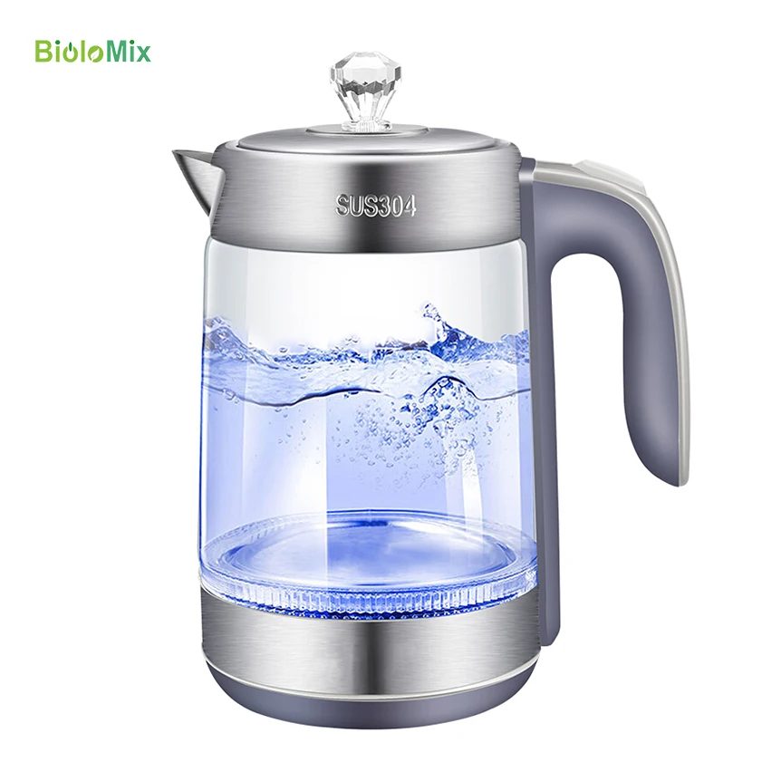 1.8л Электрический чайник BPA бесплатно быстро кипящий стеклянный чайный