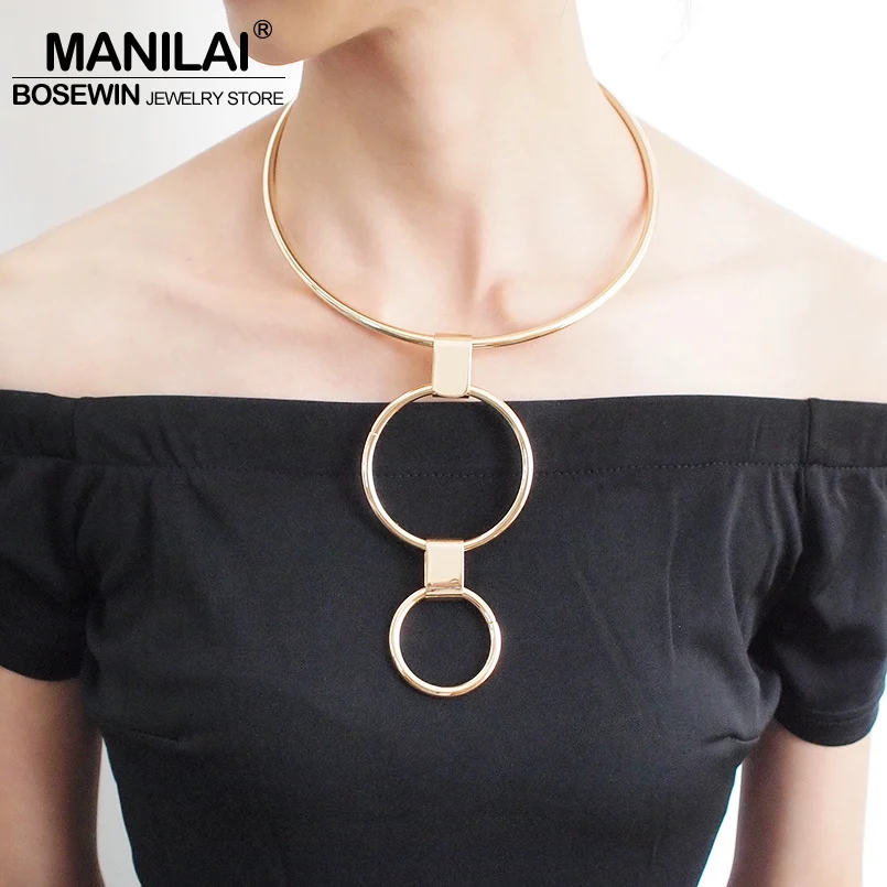 Buy MANILAI Fashion Circular Alloy Torques Choker