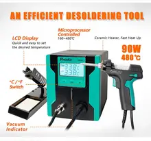 Pro'sKit – pistolet à dessouder électrique LCD, antistatique, haute puissance, forte aspiration, pompe à dessouder, 2019 Original, nouvelle Version