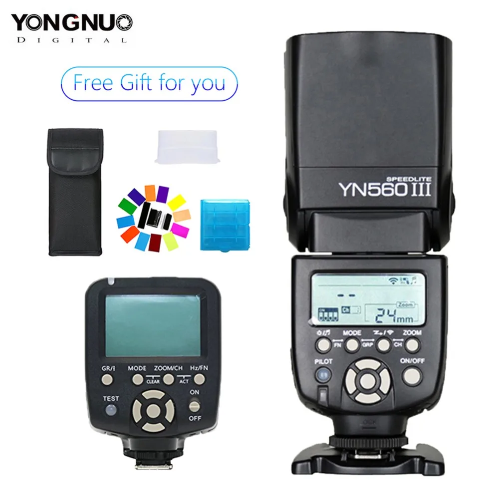 

YONGNUO YN-560III YN560 III Wireless Flash Speedlite + YN-560TX LCD Flash Controller YN560 TX for Nikon D80 D90 D610 DSLR Camera